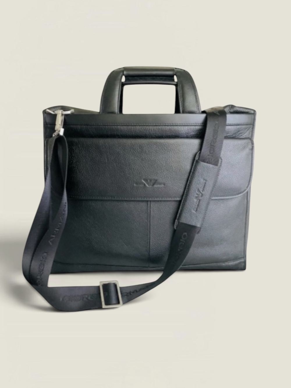 GIORGIO ARMANI BLACK
Briefcase Computer Travel Fine
Saffiano Leather Bag
